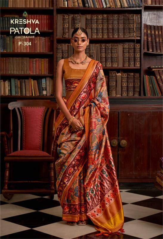 Kreshva patola chitrahar Traditional saree manufacturers in Pune